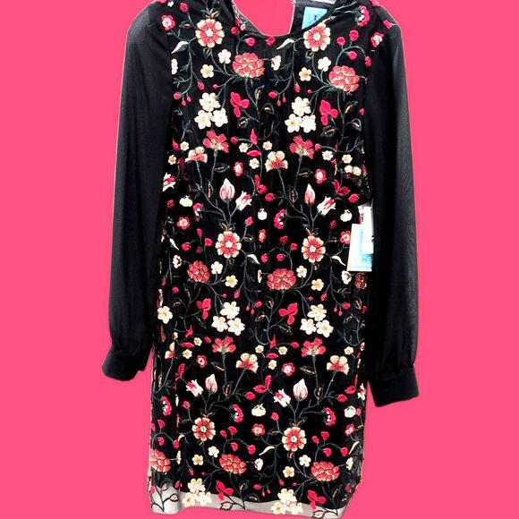 CeCe Floral Shift Dress - Size 0 - NWT - Picture 1 of 5